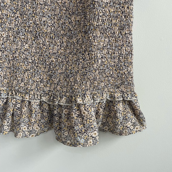 Dress Forum Blossom Smocked Ruffle Bodycon Floral Mini Dress - Picture 4 of 9